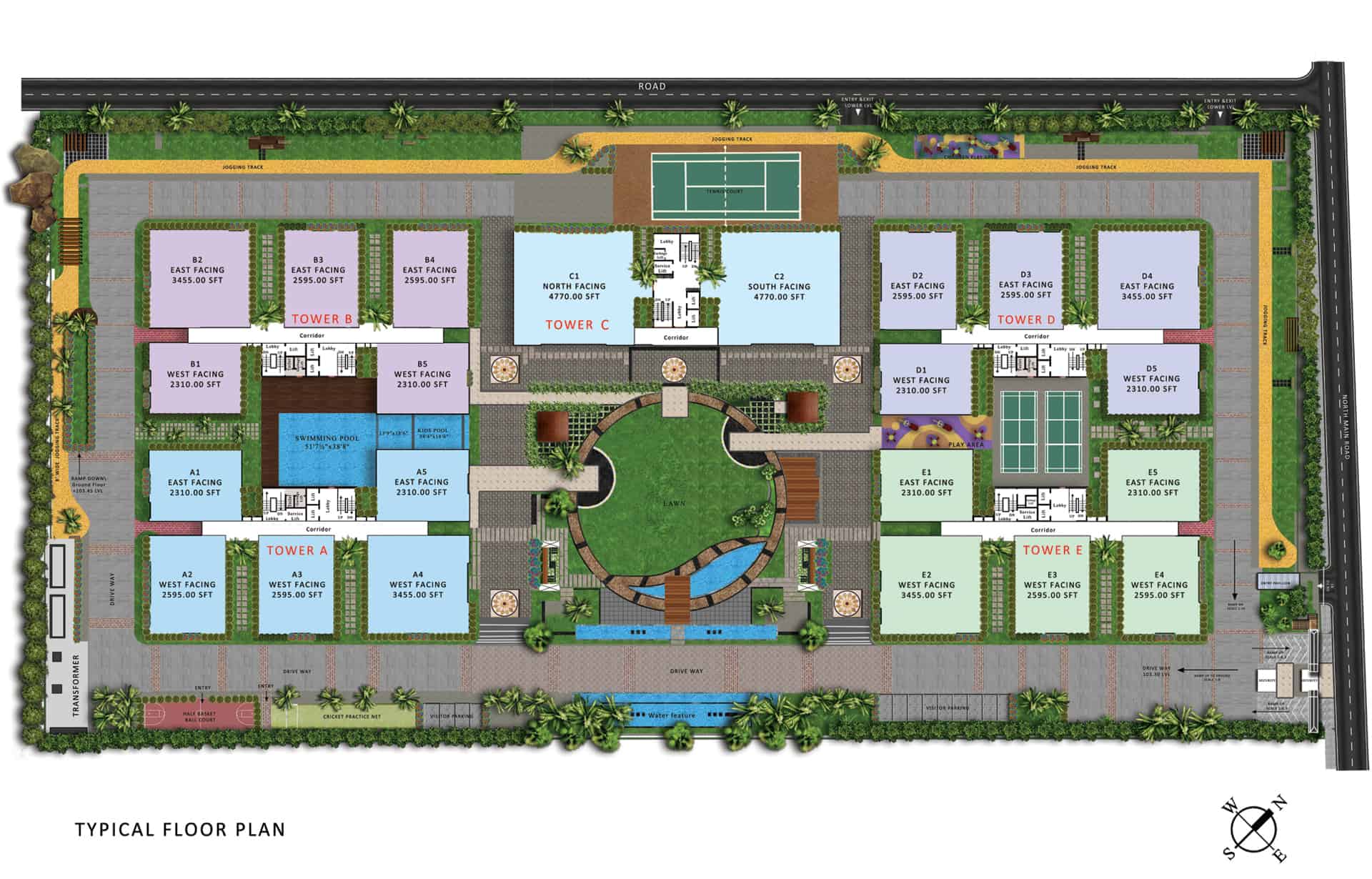 My Home Abhra Luxury 3 Bhk 4 Apartments In Hyderabad For Layout