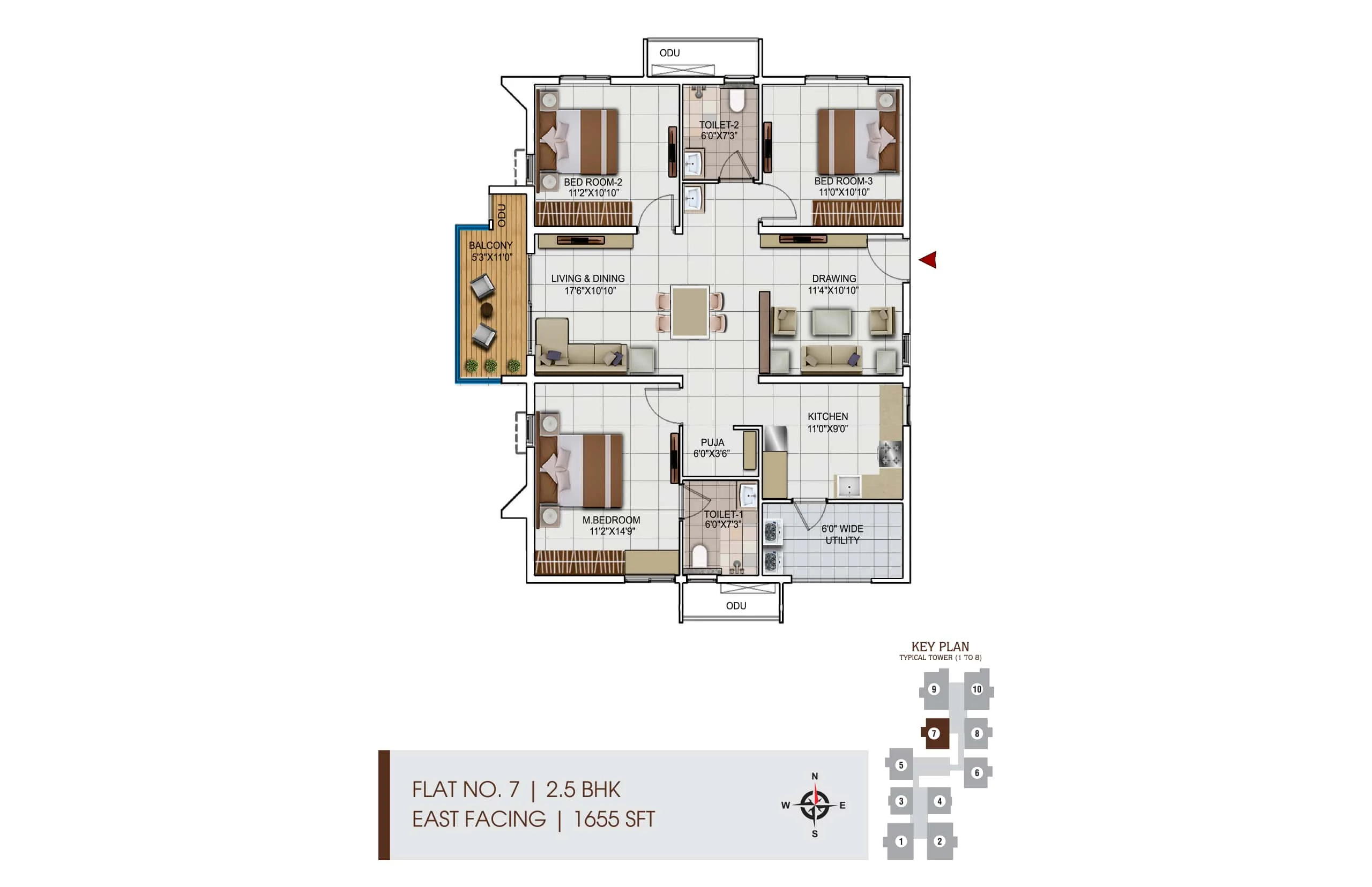 My Home vipina 5BHK East Facing Floor Plan